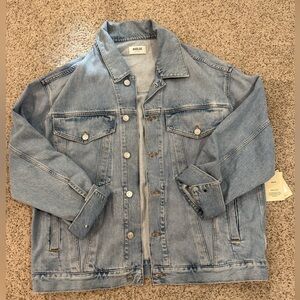 NWT Agolde Oversized Wayne Denim Jacket Color Resent XS fits up to M.